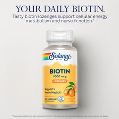 Biotin 1000 mcg and Vitamin A 150 mcg nutrition label