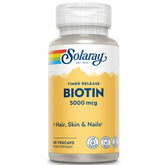 SOLARAY Biotin 5000 mcg Timed Release bottle label