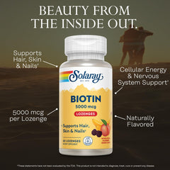 Biotin lozenges flavor swatches: peach, blackberry and banana