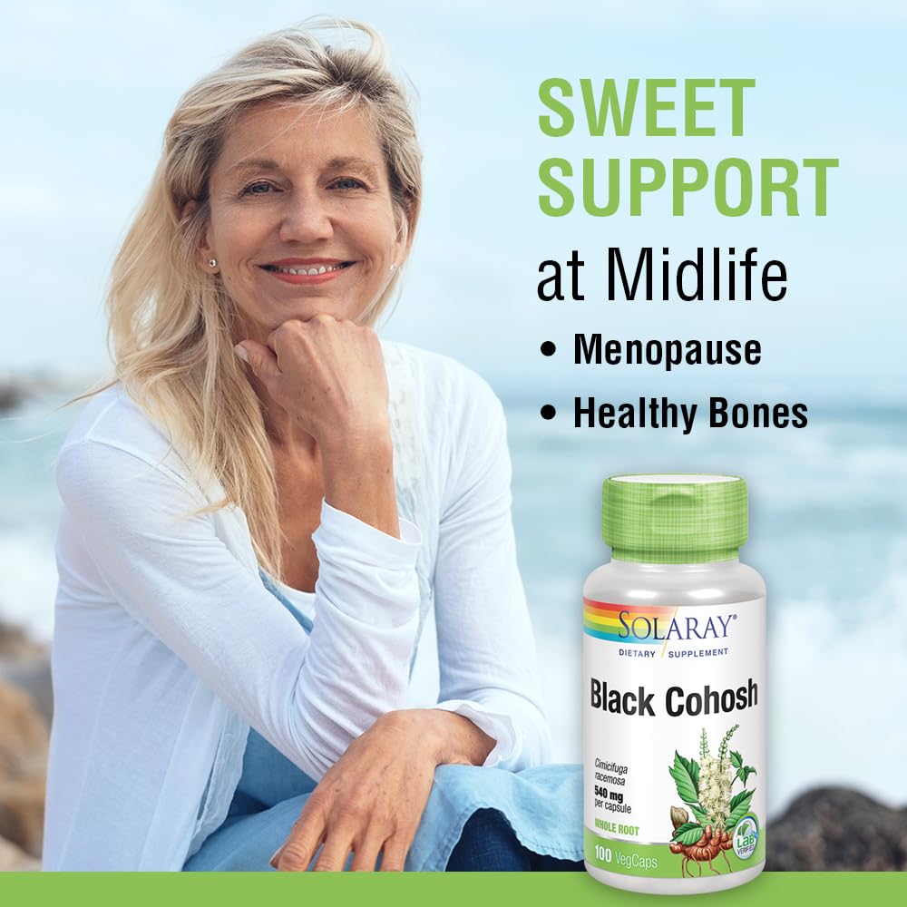 SOLARAY Black Cohosh 540 mg bottle with packaging