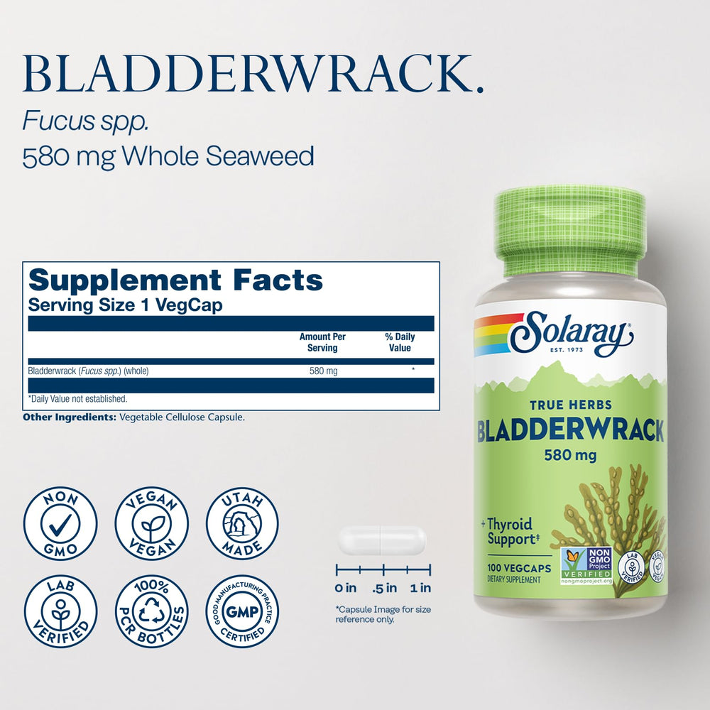 Iodine-rich bladderwrack seaweed nutrition image