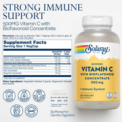 Close-up of SOLARAY Vitamin C 500mg capsules