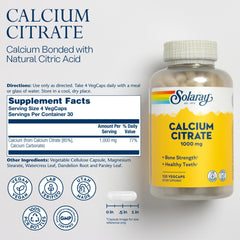 Solaray Calcium Citrate 1000mg packaging box