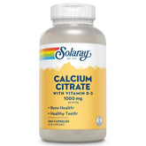 Solaray Calcium Citrate with Vitamin D3 1000mg bottle label