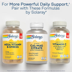 Lab testing and GMP certification imagery for Solaray supplement