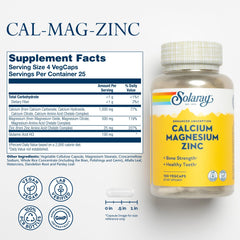 Serving size graphic showing 1000mg Calcium and 500mg Magnesium
