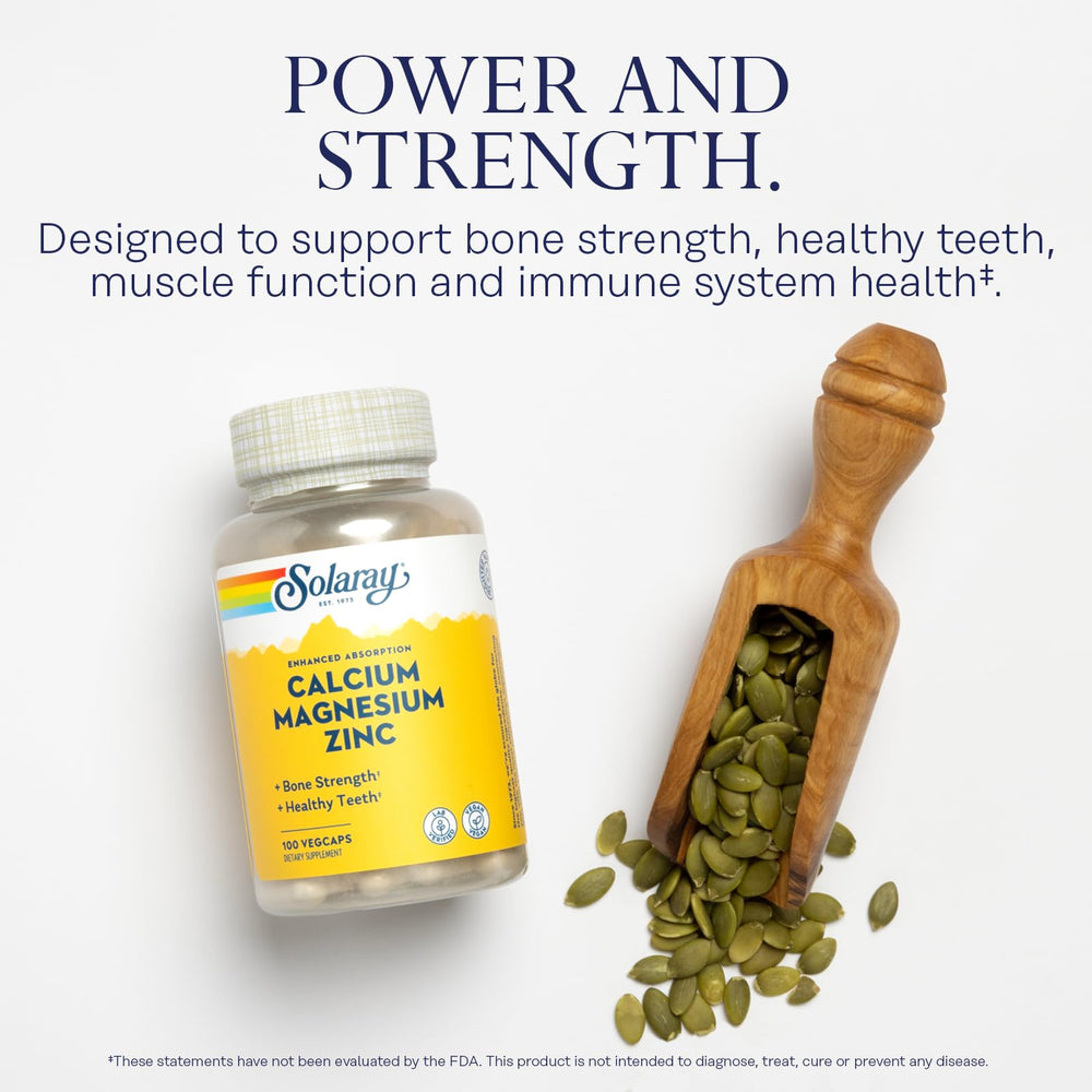 Zinc and immune support graphic for SOLARAY supplement
