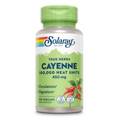 SOLARAY Cayenne Pepper 450 mg bottle label