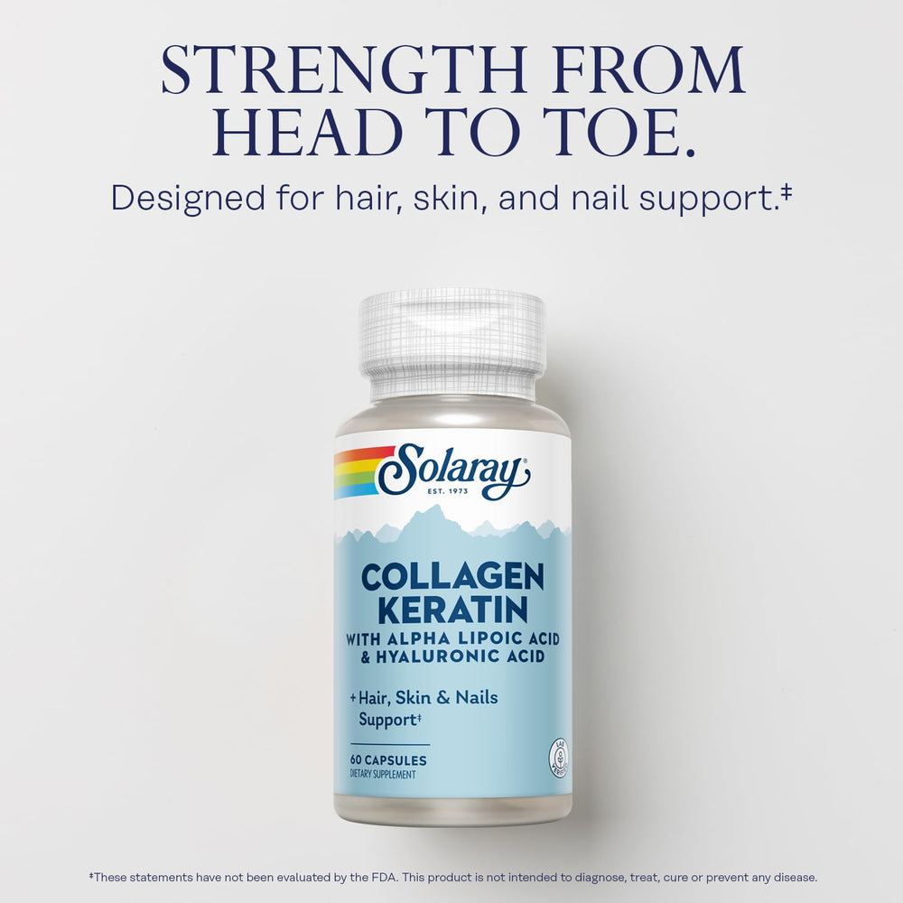 Solaray Collagen Keratin supporting hair skin and nails