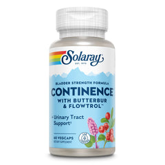 SOLARAY Continence with Flowtrol Veg Cap carton label on white background