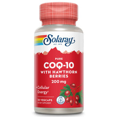 SOLARAY CoQ10 200 mg bottle with 30 vegan capsules