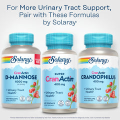 Lab-verified potency seal on CranActin Cranberry Extract 400mg bottle