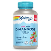 Solaray D-Mannose 1000mg with CranActin Cranberry bottle on white background