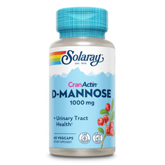 Solaray D-Mannose 1000mg with CranActin Cranberry Extract bottle