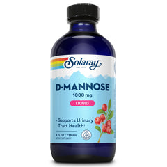 SOLARAY D-Mannose 1000 mg Liquid CranActin Cranberry bottle label