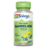 SOLARAY Dandelion Root Supplement bottle with 1,040 mg per serving and 100 vegan capsules