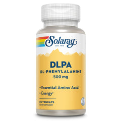 SOLARAY DL-Phenylalanine 500mg bottle with 60 VegCaps