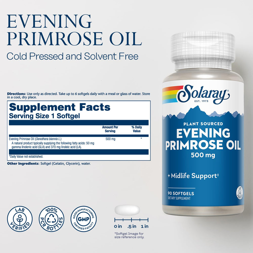 Close-up of Evening Primrose Oil softgel capsules
