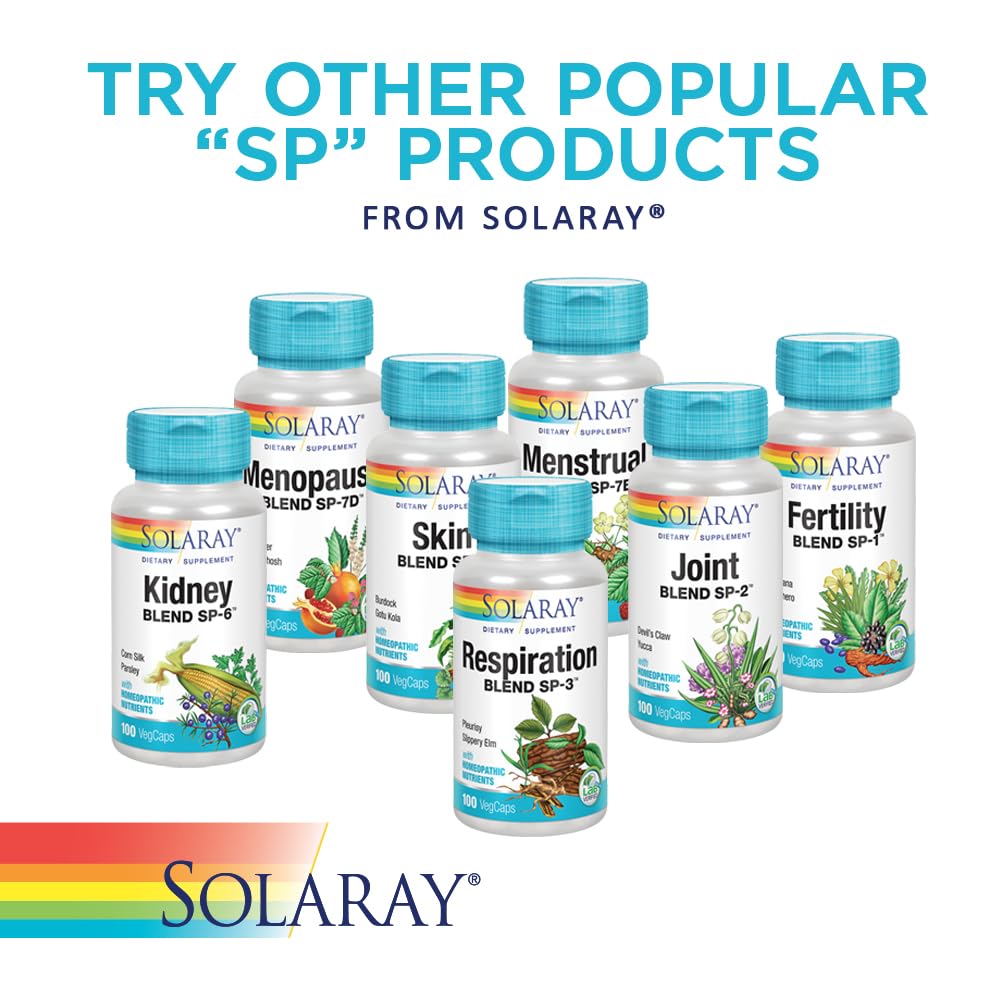 Lifestyle image showing Solaray SP-7C supplements on a shelf