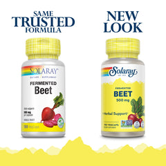 Solaray fermented beet root extract bottle – back label