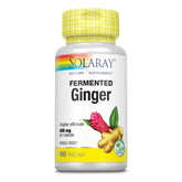 Bottle of SOLARAY Fermented Ginger Root 400mg capsules - front view