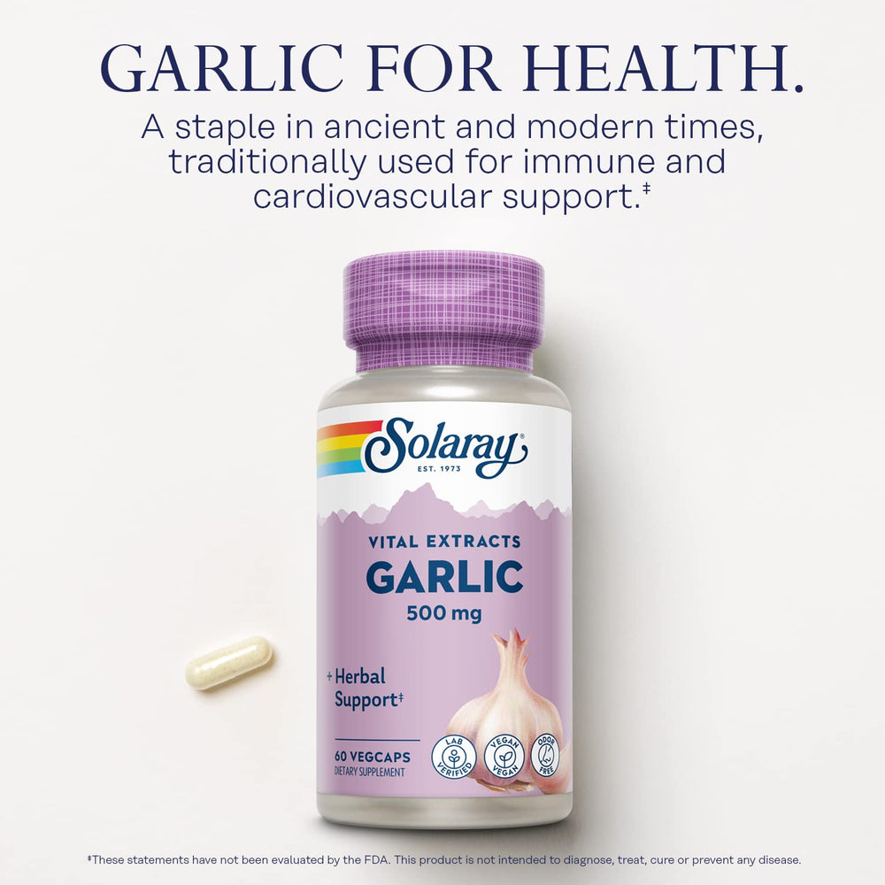 Heart health concept with SOLARAY garlic supplement