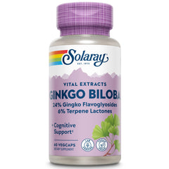 SOLARAY Ginkgo Biloba Extract bottle label