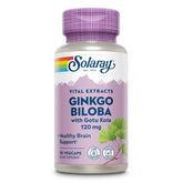 SOLARAY Ginkgo Biloba Extract with Gotu Kola bottle front view
