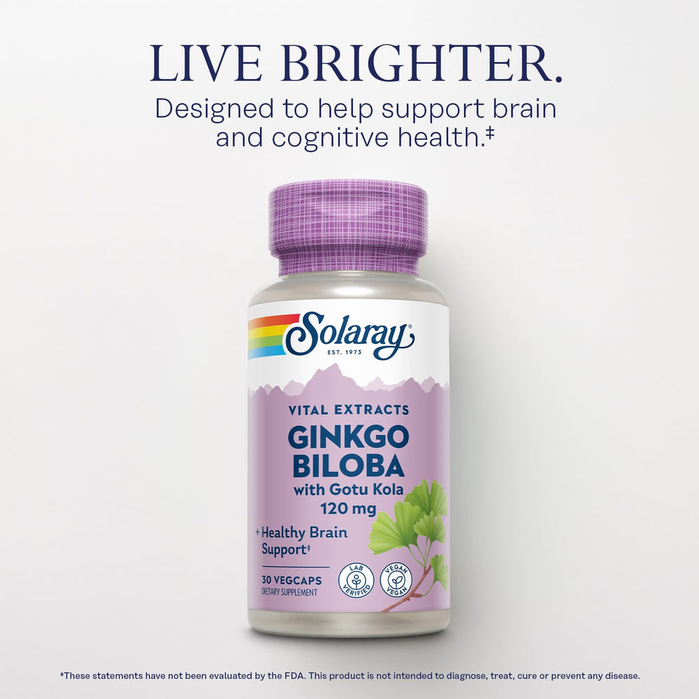 Ginkgo Biloba with Gotu Kola supplement packaging