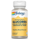 Bottle of SOLARAY GlucoReg 30 Capsules - front view