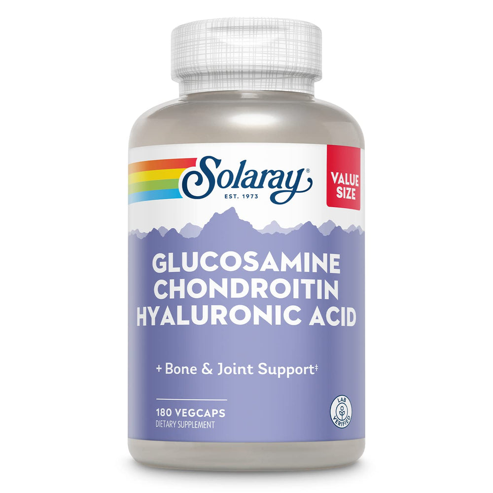 SOLARAY bottle label for Glucosamine Chondroitin Hyaluronic Acid
