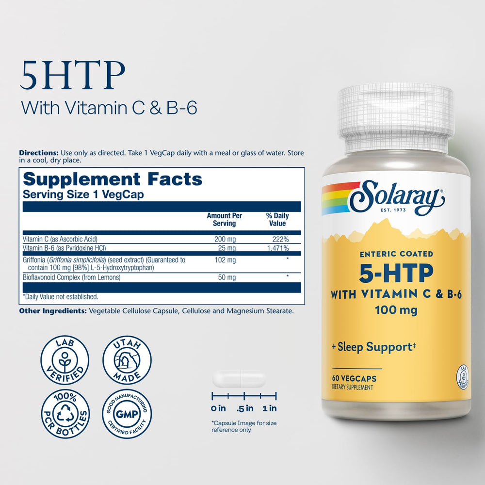 Griffonia seed extract totaling 102 mg used in SOLARAY 5-HTP