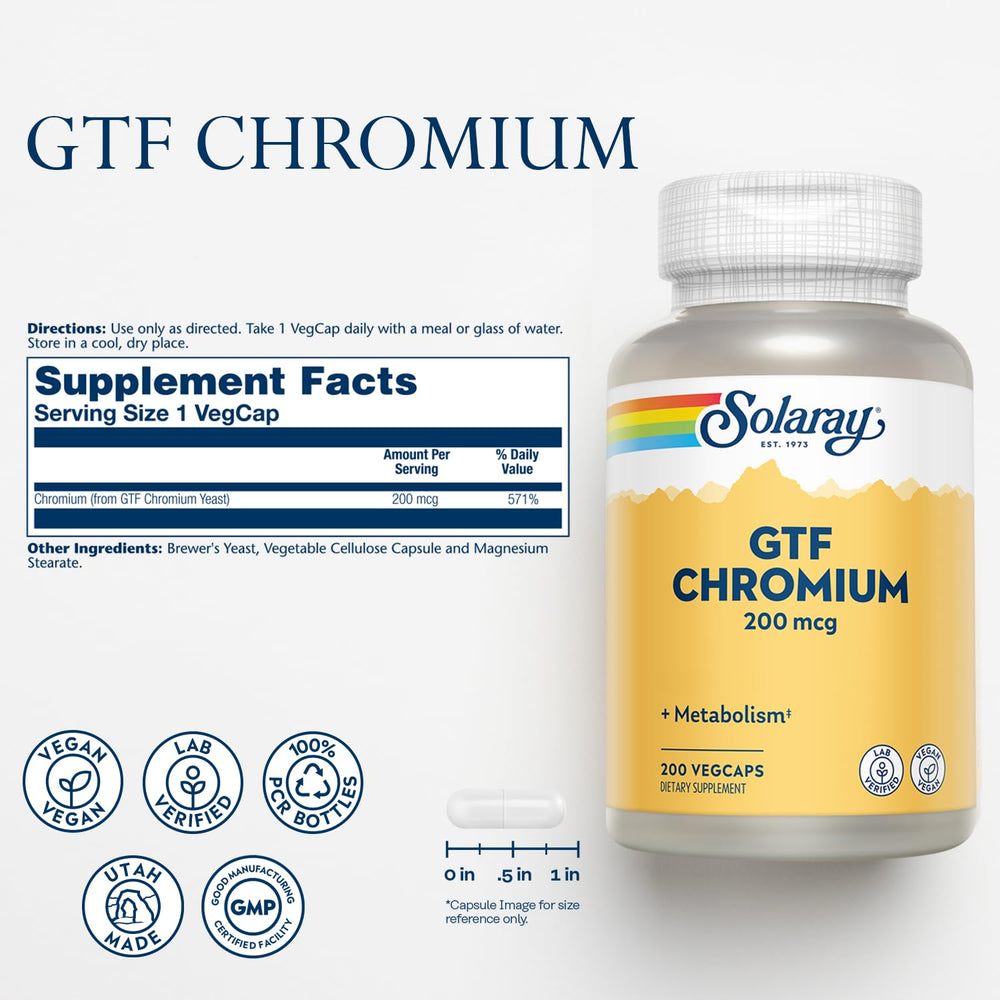 Chromium GTF 200 mcg capsules