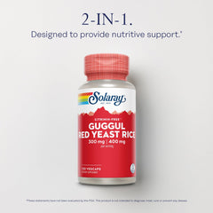 Guggul Gum Extract and Red Yeast Rice ingredients close-up