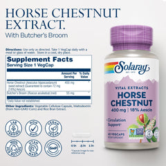 Close-up of 72 mg Aescin standardized Horse Chestnut extract