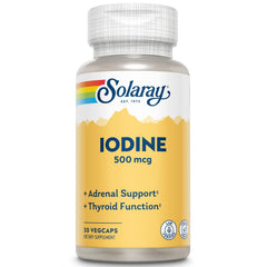Solaray Iodine 500 mcg bottle label