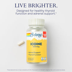 Iodine supplement for thyroid and adrenal support