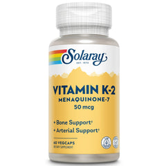 SOLARAY K-2 Mk-7 50 Mcg VCapsules bottle - image 1