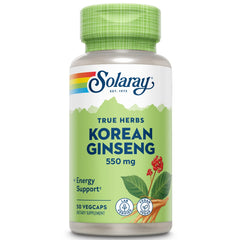 Solaray Korean Ginseng 550 mg bottle with label
