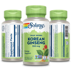 Bottle showing 50 servings vegan capsules