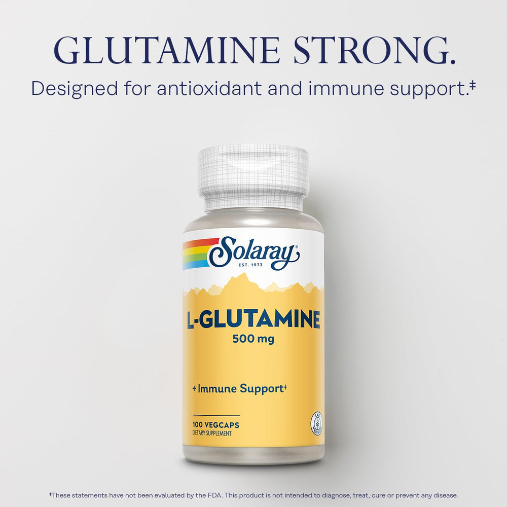 Illustration of a 1 VegCap serving of L-Glutamine 500 mg