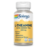 SOLARAY L-Theanine 200mg with Green Tea bottle label
