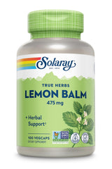 Front view of SOLARAY Lemon Balm Aerial 475 mg bottle