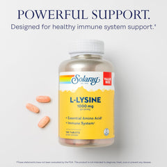Product label detail showing L-Lysine 1000 mg