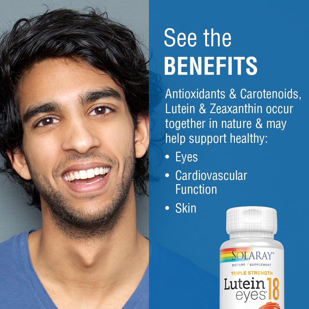 Ingredients panel for SOLARAY Lutein Eyes