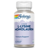 SOLARAY L-Lysine Monolaurin Immune Support bottle – front view