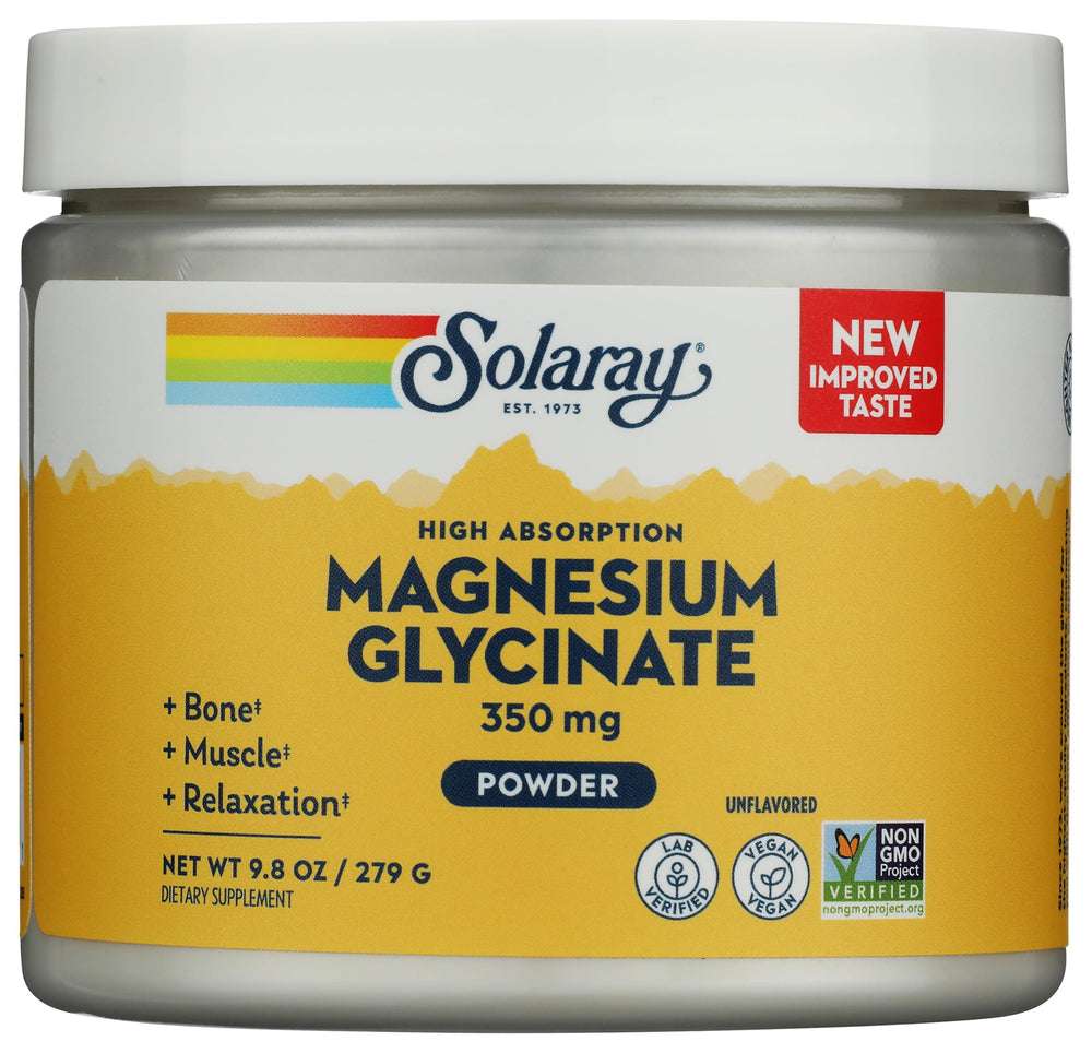 SOLARAY Magnesium Glycinate Powder bottle (6 oz) with label