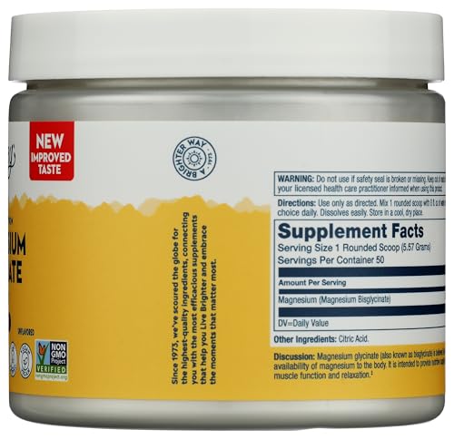 Eco-friendly bottle packaging for SOLARAY Magnesium Glycinate Powder