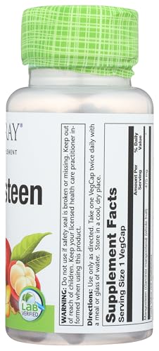 Non-GMO vegan label on SOLARAY Mangosteen packaging