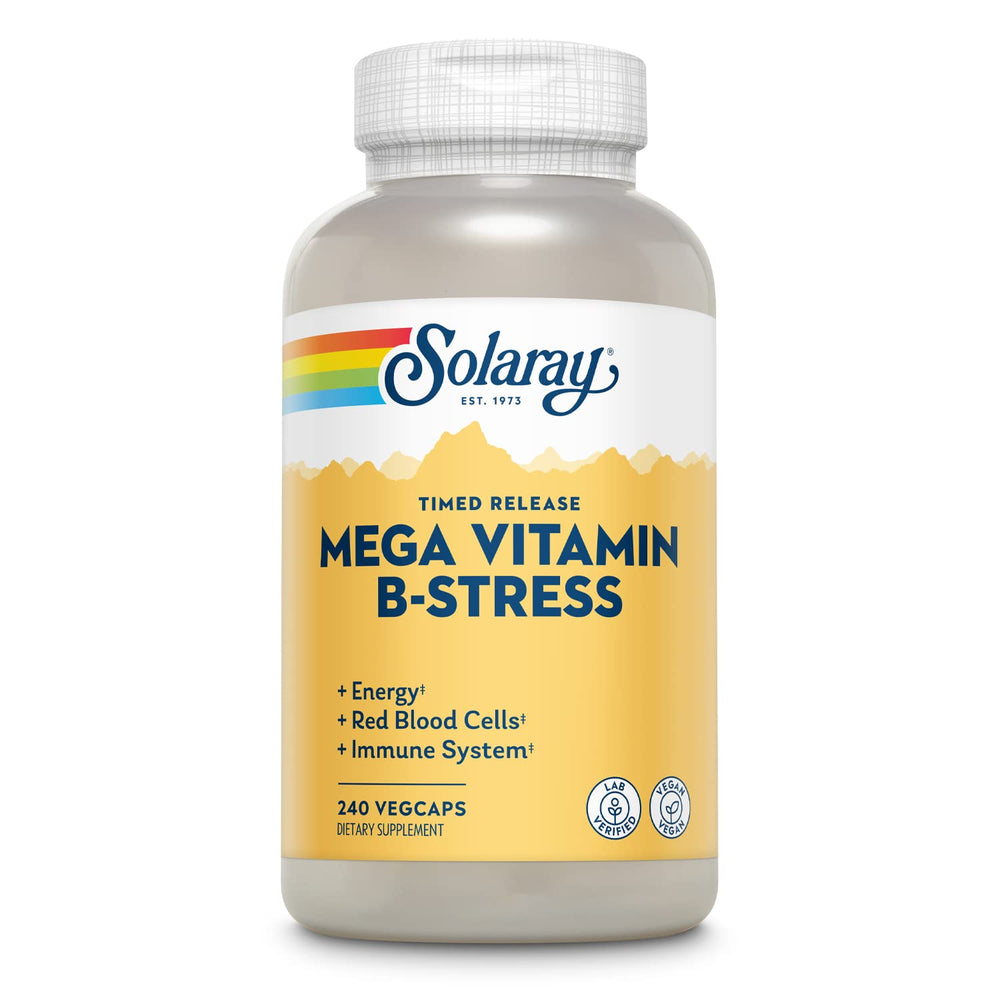 SOLARAY Mega Vitamin B-Stress 240ct bottle - hero image